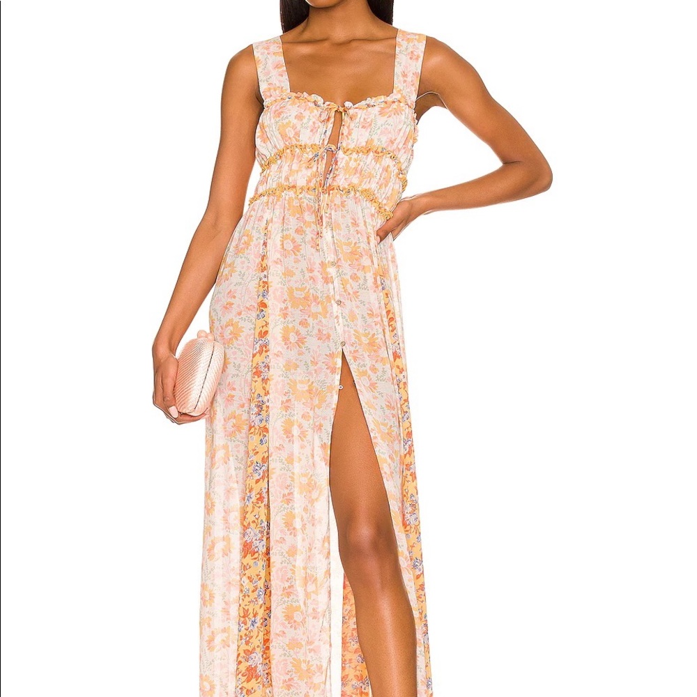 Free people dance with me printed maxi